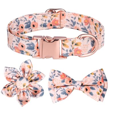 587632686 Sunflower Pet Collar Cotton Breathable Dog Collar Zou Ju Printed Neck Ring Pet Supplies