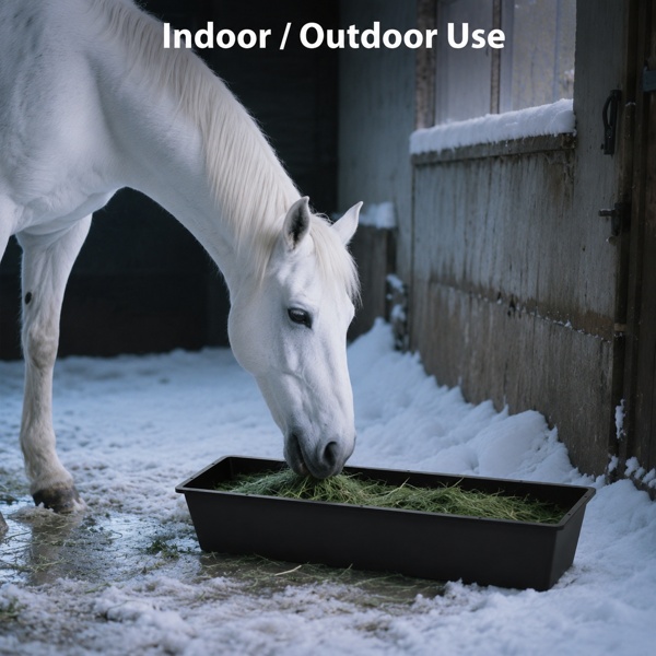 4-piece Dual-purpose Plastic Livestock Feed Trough Suitable For Daily Feeding Of Horses, Goats, Pigs And Other Animals Widely Adaptable To Home Backyards, Pastoral Fences, Livestock Sheds And Other