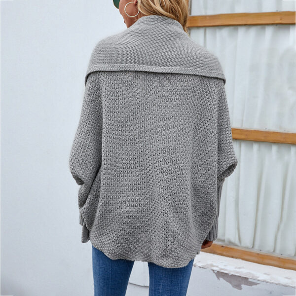 53b239d6-9aad-4e7f-80a2-a94e26f4ff0d.jpg New Loose Knitted Sweater Solid Color Bat Sleeve Large Lapel Cardigan Autumn And Winter Fashion Jacket For Women Clothing