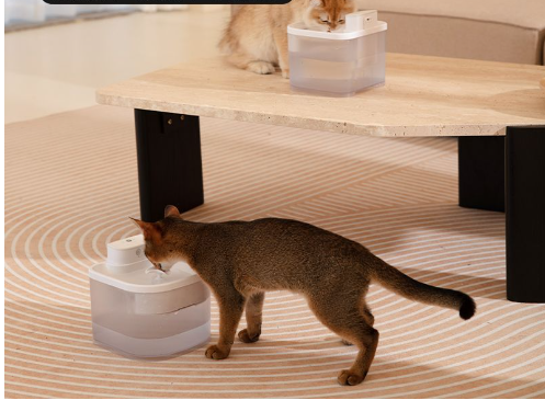 587689942 Inductive wireless cat water dispenser with large capacity, non plug in automatic circulation, intelligent pet supplies, silent water dispenser