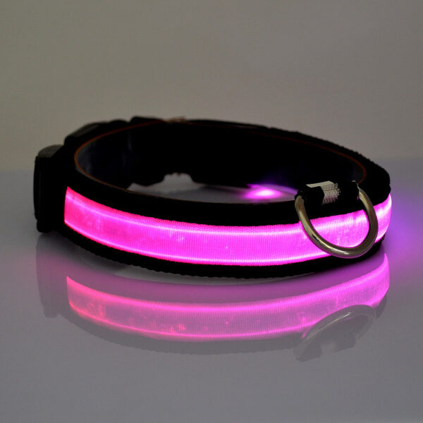 587814160 LED Pet Luminous Collar USB Charging Collar Teddy Luminous Neck Sleeve Small Large Dog And Cat Supplies