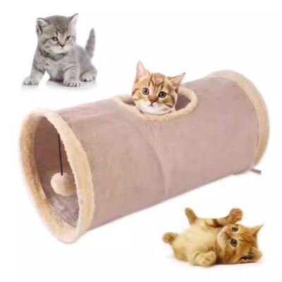 587813910 Pet supplies, cat tunnels, foldable suede cat channels, cat toy drill buckets