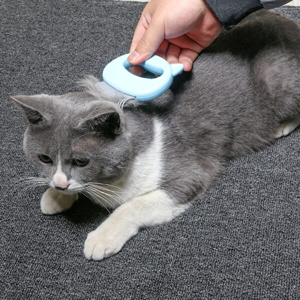 587690571 Elastic Soft Needle Comb Pet Hair Removal Massaging Shell Comb Cat Massage Brush Kitten Grooming Shedding Tools Bathing Supplies