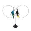 Suction cup cat toy stick that can be attached and held with steel wire multi head interchangeable cat toy and pet supplies