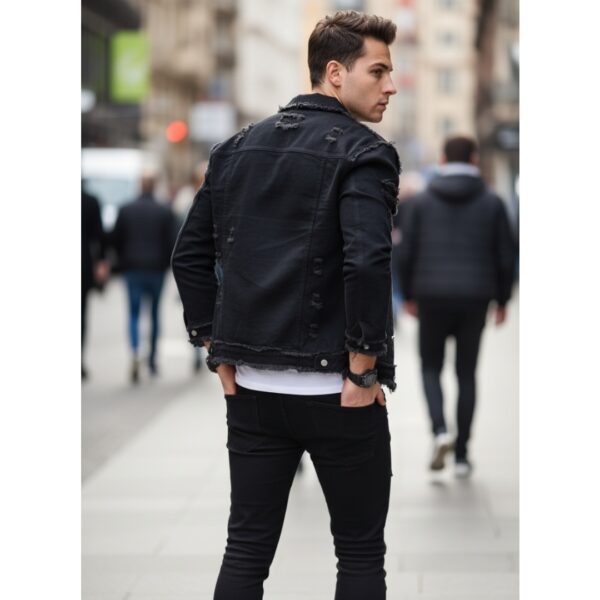 Form-fitting Denim Jacket For Men