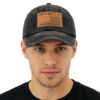 I FIX Black Hat For Men Women, Adjustable Embroidered Wash Cotton Baseball Cap