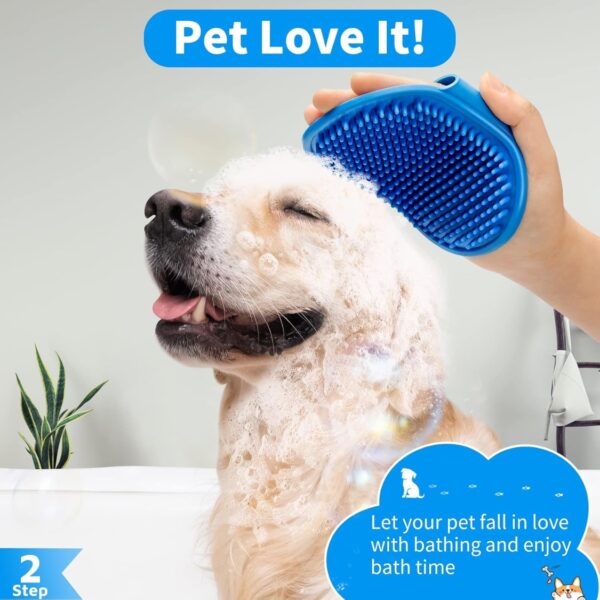 572a742d-337f-4d15-87db-a7ca17d54bc6.jpg 6PCS Dog Bath Brush Dog Toothbrush Adjustable Handle Shampoo Brush Scrubber For Short Long Haired Dogs Cats Effectively Solve Odor Stain Removal Problems