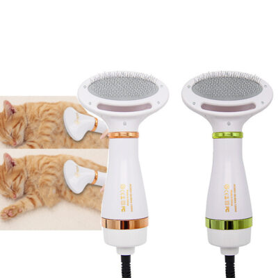 587692396 Two-In-One Pet Hot Air Comb Pet Hair Dryer Blowing Hair Cleaning Cat And Dog Pet Hair Comb Pet Brush Comb