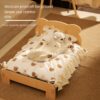 587634345 Cat Bed Universal Pet Bed Pet Nest Dog Nest Removable Solid Wood Bed Cute Kitten Princess Bed Pet Supplies