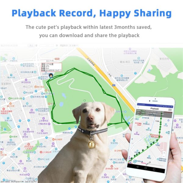 587634820 Smart Pet Positioning Bell GPS Locator Waterproof Electronic Collar Anti-lost Device Pet Supplies For Dog Cats Multiple Language