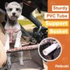 59a751d3-3b2c-4cfe-971f-bcdcb26ba442.jpg Small Dog Car Seat, Dog Car Booster Seat For Small Medium Dogs Foldable Front Seat Safety With Sturdy PVC Tube Frame, Breathable Mesh