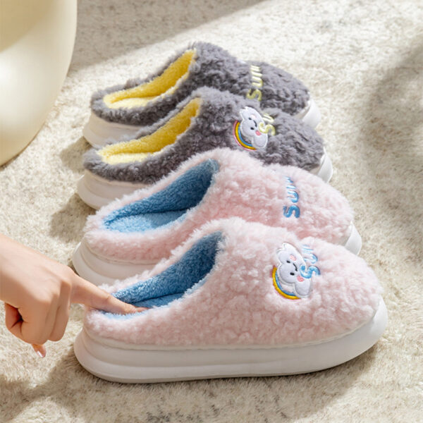 59ffc47d-5bd3-4423-86be-dcda92409400.jpg Cute Cartoon Cotton Slippers Thick Bottom Home Slippers Fashion Floor Bedroom Slipper Women Men Couples Warm House Shoes
