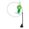 Suction cup cat toy stick that can be attached and held with steel wire multi head interchangeable cat toy and pet supplies