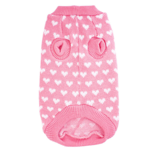 Autumn And Winter New High Quality Pet Sweater Cute Heart Pattern Dog Clothes Pet Supplies