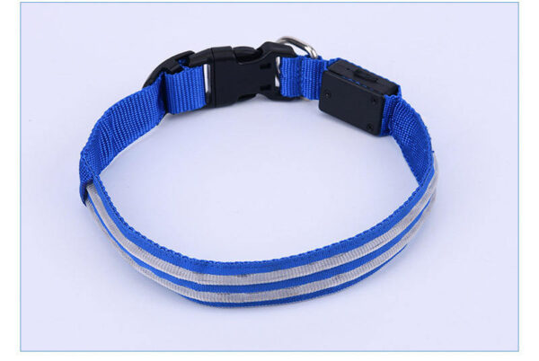 587638194 Pet Supplies LED Flash Dog Collar Nylon Translucent Double Fiber Medium Large Neck Usb Luminous Collar