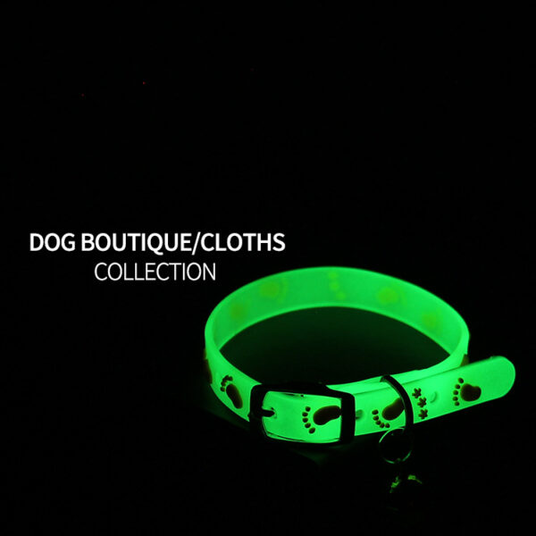 587814176 Pet Collars Cat and Dog Luminous Bell Collars Adjustable Rubber Luminous Dog Walking Supplies