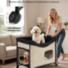5a5af32d-fb78-45e4-9a07-acf7dc87e250.jpg Elevated Lounge Pet Bed Foldable Bunk Dog Bed With Wheels & Side Bags L