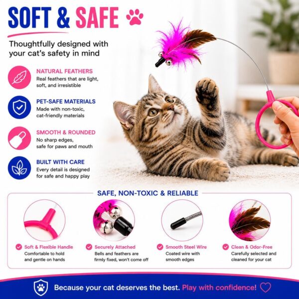 5ad7f656-c803-4042-9fcd-b532aef863f0.jpg Wearable Cat Feather Collar Toy Interactive Neck-Worn Cat Teaser Automatic Exercise Toy Boosts Pet Activity Levels