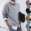 5b2ab1bc-0df9-4bdb-b2eb-6e748373e271.jpg Fashion Long Sleeve Pullover Sweater Fall And Winter Fashion Solid Color Knitted Tops For Women Clothing