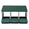 5badc648-52fb-422b-8af5-41eb509e1057.jpg 3 Compartment Roll Out Chicken Nesting Box With Plastic Basket, Egg Nest Box Chicken Laying Box Hens Chicken Coop Box, Green