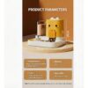 5c6aa9e1-cf66-4d38-9820-fa1a882242c1.jpg 2 In 1 Automatic Pet Feeder And Water Dispenser, Large Capacity 2300ML Feeder & 1000ML Water Bowl, Gravity Refill Anti Spill Stable Pet Food Water Bowl For Cats Dogs, Yellow Pink Green Available