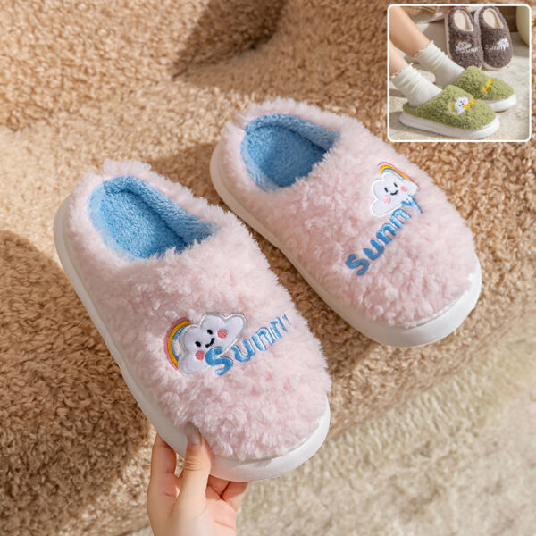 5e8fdb6d-1965-4751-8cc7-51b7f673730a.jpg Cute Cartoon Cotton Slippers Thick Bottom Home Slippers Fashion Floor Bedroom Slipper Women Men Couples Warm House Shoes