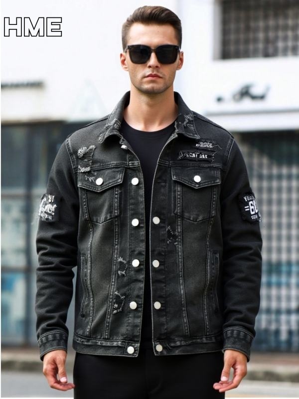 Form-fitting Denim Jacket For Men