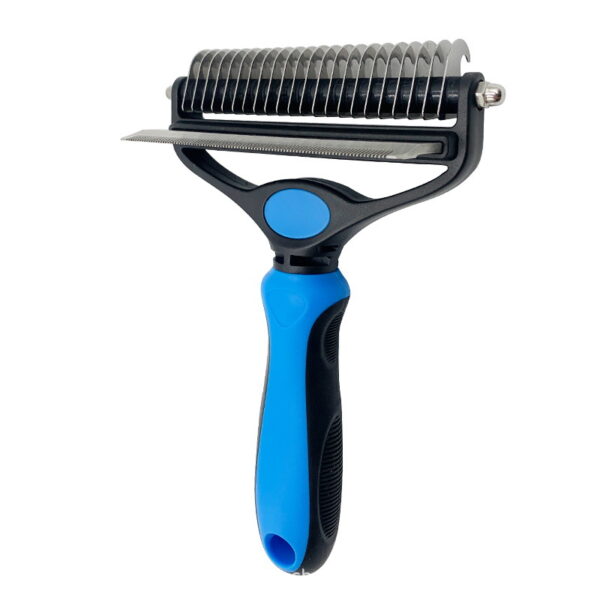 New pet dual use two-in-one knot combing artifact beauty cleaning hair removal knife comb pet comb supplies
