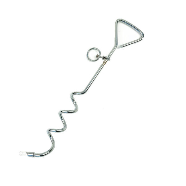 587639504 Outdoor Pet Supplies Dog Stake Chrome Plated Spiral Ground Anchor Dog Tether Factory Direct Stock