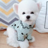 Dot turtleneck dog bottoming shirt