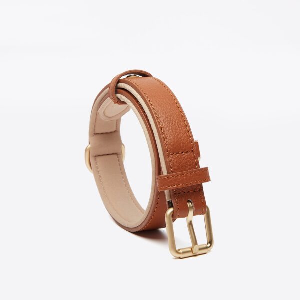 587637670 Light Luxury Leather Dog Collar Fashion Wear-Resistant Tear Bite Widening Collar Pet Supplies