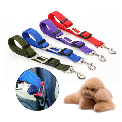 6461574c-c778-4ecb-802f-f9b36955cbc4.jpg High Quality Durable Pet Cat Dog Vehicle Leash Nylon Adjustable Car Seat Dog Safety Belt Pet Leashes