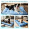 Extra-Large Summer Cooling Mat Dog Sofa Bed,Ultra-Soft, 8 Compartments, Extra-Large Plush Dog Sofa Bed,Super Soft, Thick Polyester Pet Mat With A Non-Slip Bottom