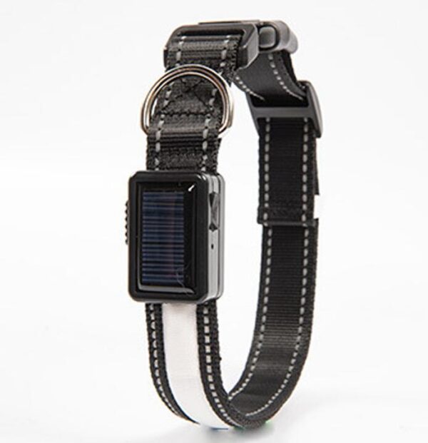 587639320 LED solar luminous collar charging flash collar Teddy luminous neck rope pet supplies dog collar accessories