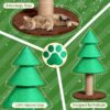 674befc9-4a59-48aa-85da-e5b8e5332969.jpg 31.5in Christmas Tree Cat Scratcher, Cat Scratching Post For Indoor Cats, Large Sisal Cat Scratching Tree Cat Scratch Tower, Green
