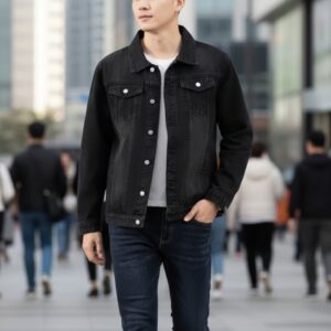 68156dff-3d1e-4d0e-9f07-15733eacb238.jpg Form-fitting Denim Jacket For Men