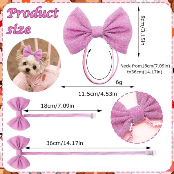 69b552a3-d311-4baa-9f36-bbb2fed029c8.jpg 4Pcs Dog Hair Bow Headband For Small Medium Dogs, Adjustable Pet Dog Hair Bow Headband For Pets Puppy Cats Grooming Accessories