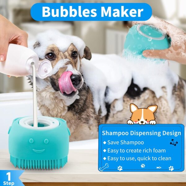 69b9b4f7-62c8-4c89-9775-95811869bb20.jpg 6PCS Dog Bath Brush Dog Toothbrush Adjustable Handle Shampoo Brush Scrubber For Short Long Haired Dogs Cats Effectively Solve Odor Stain Removal Problems