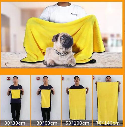 587616790 Quick-drying Towels for Pet/Dog/Cat Soft Fiber Towels Water-absorbent Bath Towel Convenient Pet Shop Cleaning Towel Pet Supplies