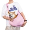 Crossbody breathable dog folding pet bag with large capacity pet supplies portable cat bag for outdoor use