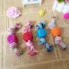 587689656 Dorakitten 1pc Bite Resistant Dog Rope Toy Pet Interactive Knot Design Dog Chew Rope Puppy Teething Toy Pet Supplies Dog Favors