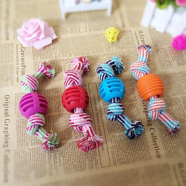 587689656 Dorakitten 1pc Bite Resistant Dog Rope Toy Pet Interactive Knot Design Dog Chew Rope Puppy Teething Toy Pet Supplies Dog Favors