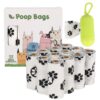 White Footprint Dog Poop Collection Bag D2W Photo Oxygen Degradation Pet Garbage Bag Pet Supplies