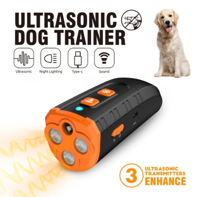 587636810 Handheld Ultrasonic Dog Trainer Portable Barking Stopper Dog Repellent Pet Training Supplies