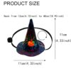 Halloween Spider Web Witch Hat Elastic Hair with Pet Supplies Dog Cat Pumpkin Bat Hat Hair Accessories