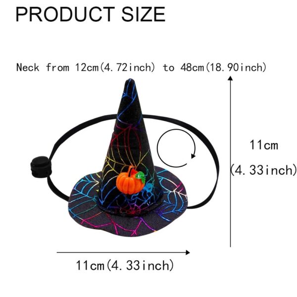 Halloween Spider Web Witch Hat Elastic Hair with Pet Supplies Dog Cat Pumpkin Bat Hat Hair Accessories