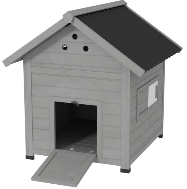 Wooden Pet House With Openable Roof & Double Doors