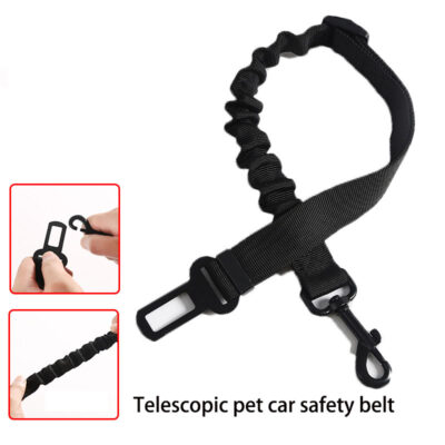 587633217 New Pet Car Seat Belt Elastic Retractable Car Traction Rope Car Rope Pet Supplies
