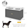 736a2175-a007-4db6-b9a8-3a8490b914df.jpg Pet Feeding Station Pet Dish Bowl Set With Storage, 2 Elevated Dog Bowls For Large Sized Dogs, Gray