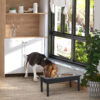 753dbc46-bf83-45b4-aab3-721d68e2b1bc.jpg 23" Wooden Heavy Duty Dog Food Bowls Pet Elevated Feeding Station -Black